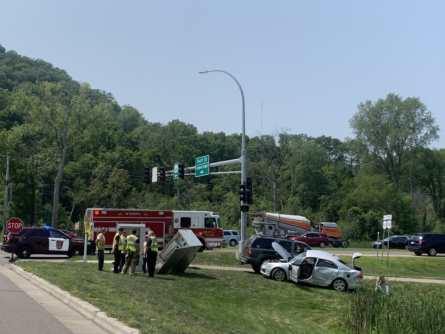 Authorities on Scene of Crash at 61 and Huff | Winona Radio